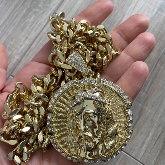 Other - Jesus gold holy Catholic necklace
